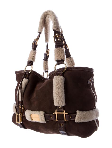 shearling bag designer|shearling handbags for women.